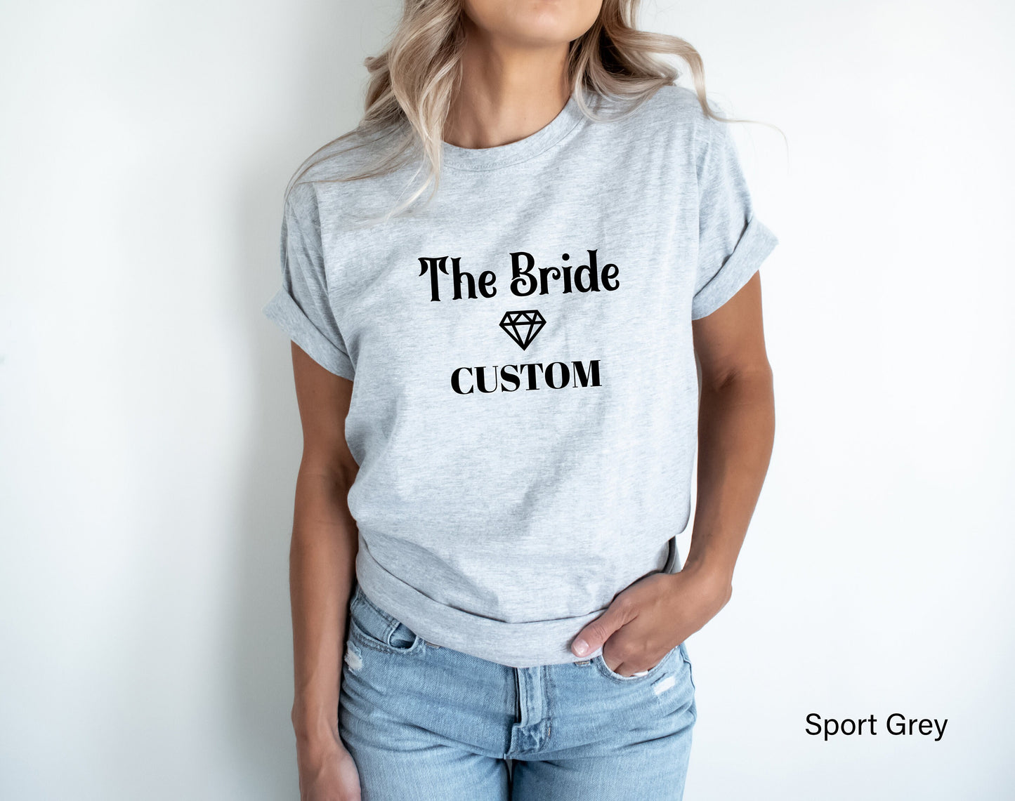 Custom Bride Shirt,Bride T-shirt,Bride Racer Back,Bride V Neck,Bride Gift Ideas,Engagement Tee, Fiance Shirt,Couple Tee,Wedding Gift,C6751