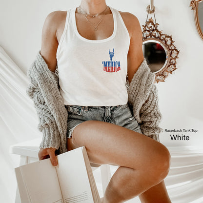 Merica Pocket Tee,Skeleton Merica Shirt,American Flag T-Shirt,4th of July Party Shirt,Memorial Day V Neck,Patriotic,Merica Racer Back,C6878