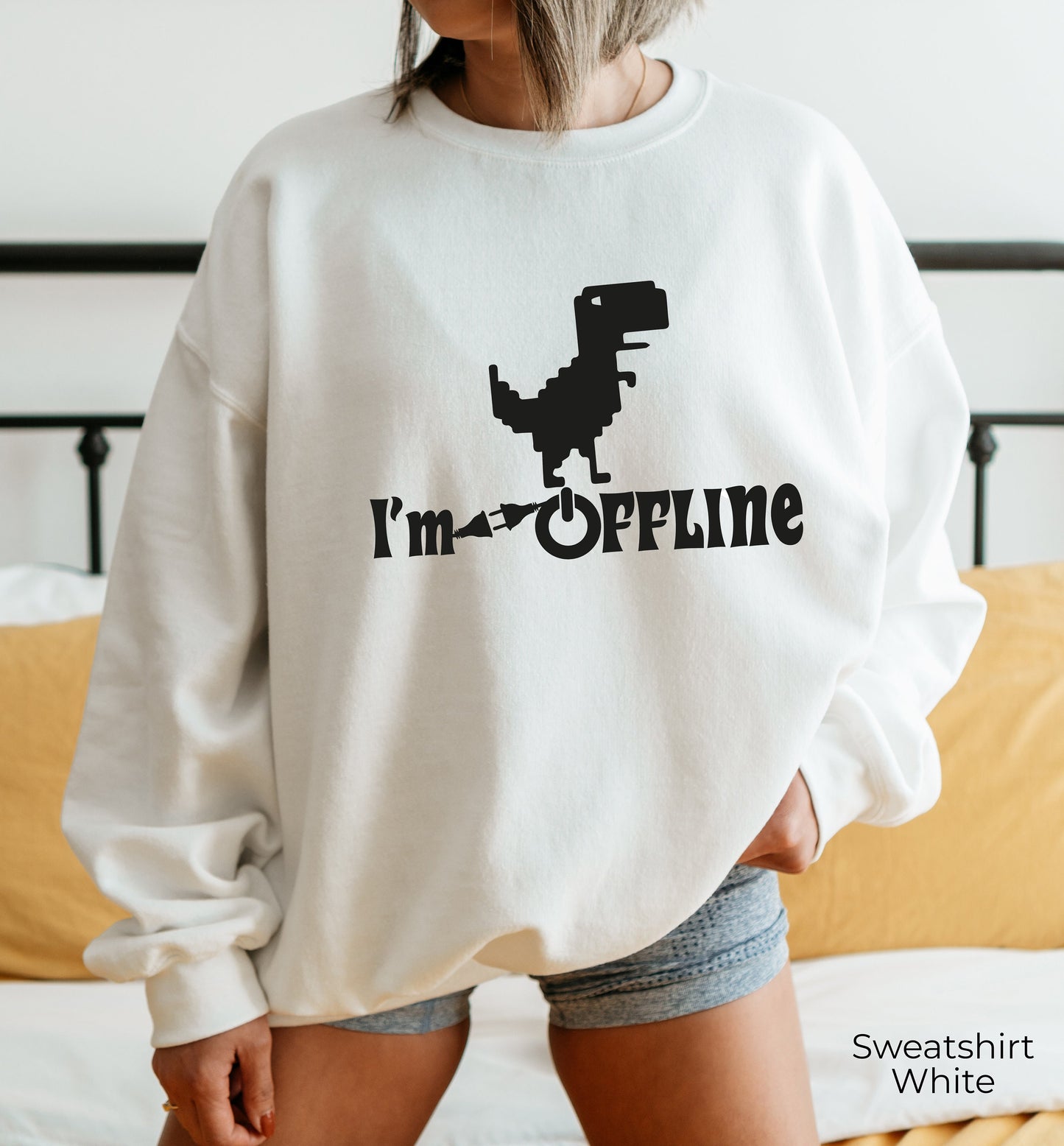 Offline Sweatshirt, Gaming Gift, Geek Gift For Her, Nerdy Gifts For Him, Video Game Sweatshirt, Gifts For Gamer, Fathers Day Gift,  C6880
