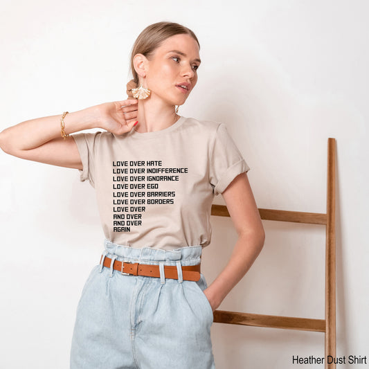 Love Over Hate Love Shirt, Equality Shirt, Racial Equality, Black History Tee, Social Justice Shirt, Human Rights Shirt, Clothe Design,C5017