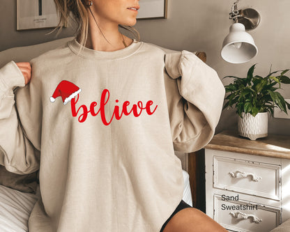 Believe Christmas Shirt,Christmas Believe Shirt,Believe Santa Shirt,Christmas Family Shirt,Christmas Party Shirt,Christmas Gift, C5974