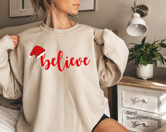 Believe Christmas Shirt,Christmas Believe Shirt,Believe Santa Shirt,Christmas Family Shirt,Christmas Party Shirt,Christmas Gift, C5974