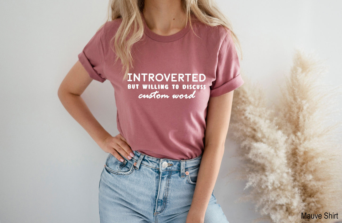 Introverted But Willing To Discuss Shirt, Custom Word Shirt, Bella Canvas Unisex Tee, Introverted Shirt, Customized Shirt, C5679