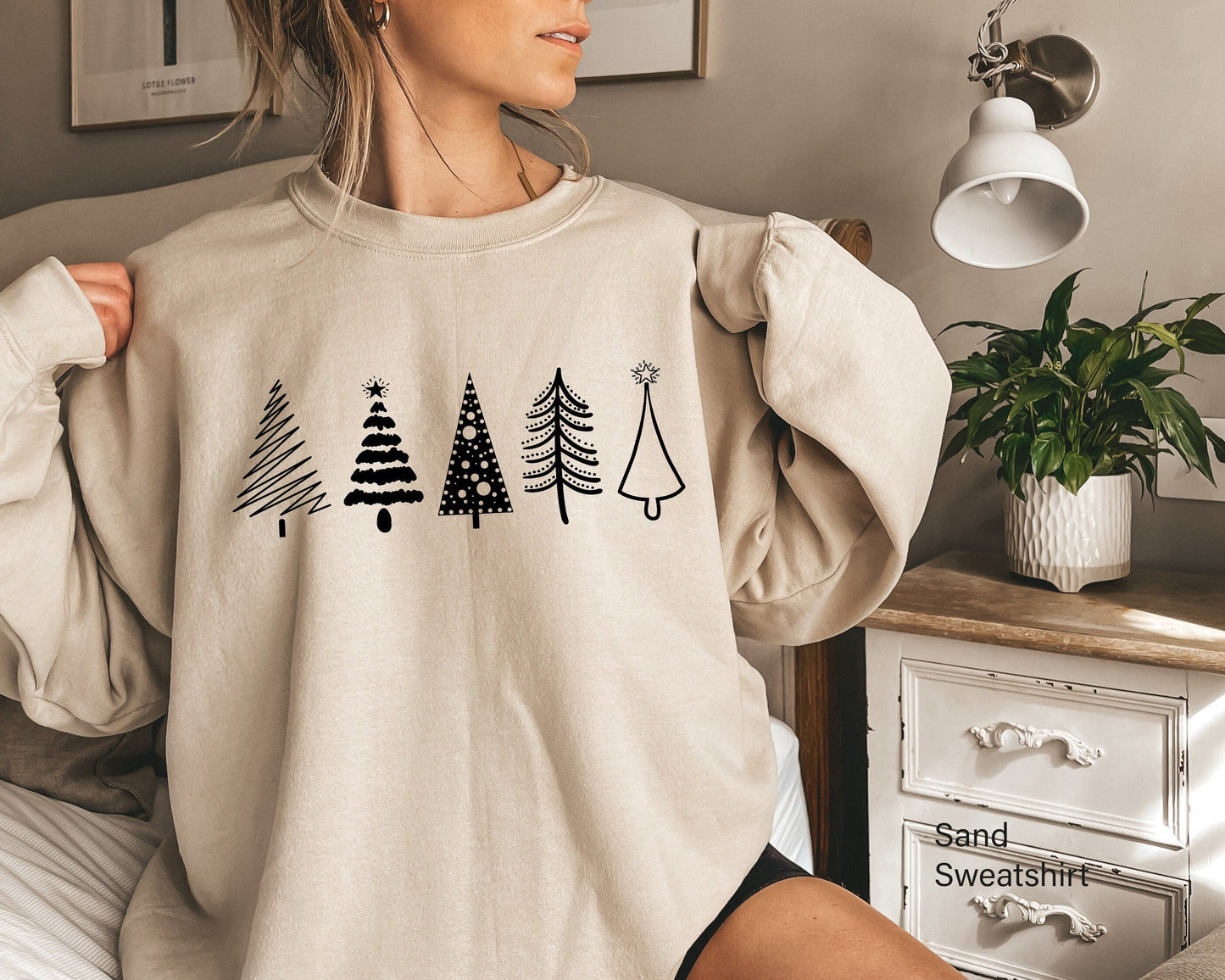 Christmas Tree Shirt, Christmas Sweatshirt, Cute Christmas Sweatshirt, Holiday Sweatshirt, Women's Christmas Sweatshirt, C5522