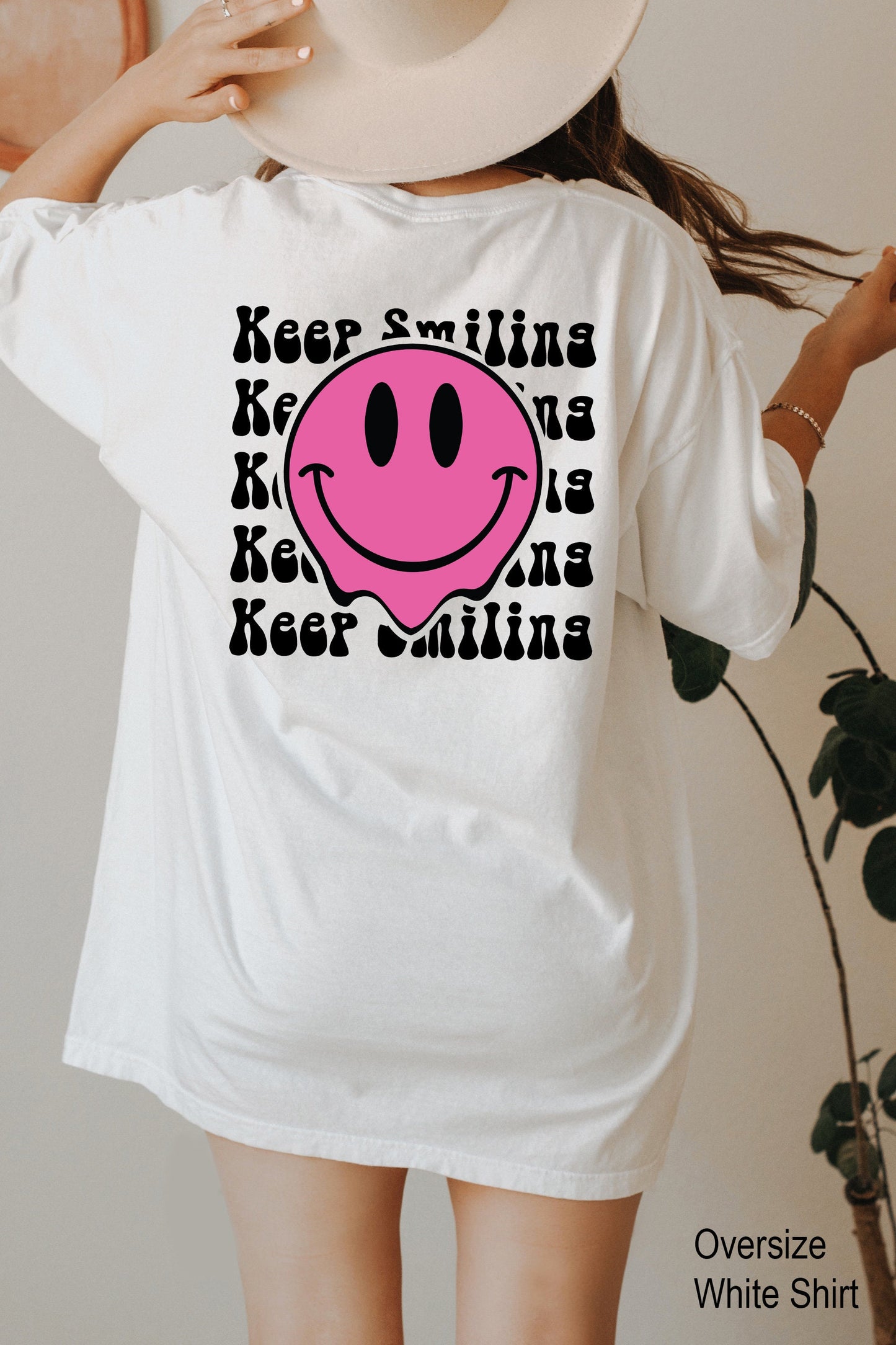 Keep Smiling Sweatshirt, Trendy Vintage Hoodies, Smile Hoodie, Very Cute and Super Sleep Shirt, C6807
