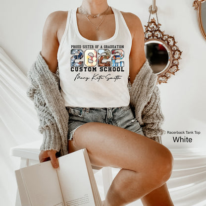 Personalized Graduation Family Shirts, Proud Family Shirts, Proud Mom of a 2022 Graduate Shirts, Grad Gift, C6816