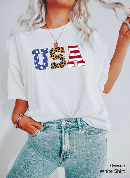 Retro USA Shirt,Cute Fourth of July Tanks,Patriotic Tshirt,Trendy 4th of July Party T shirt,American Flag Racerback,Big USA Star Tee,C6827