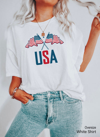 USA Flag Shirt,Patriotic Tank Tops,4th Of July Tanks,Big American Flag Racer Back,Fourth Of July T-hirt,Freedom Tee,Republican Tshirt, C6941