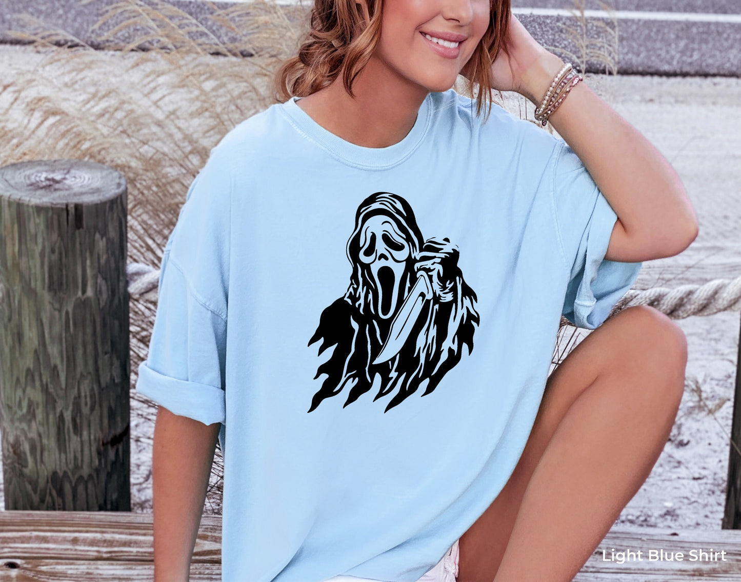 Skeleton Scream Sweatshirt,Horror Shirt,Halloween Shirts,Horror Fall Tshirt,Ghost Scream T shirt,Halloween Party Tee,Horror Movie Gift,C7030