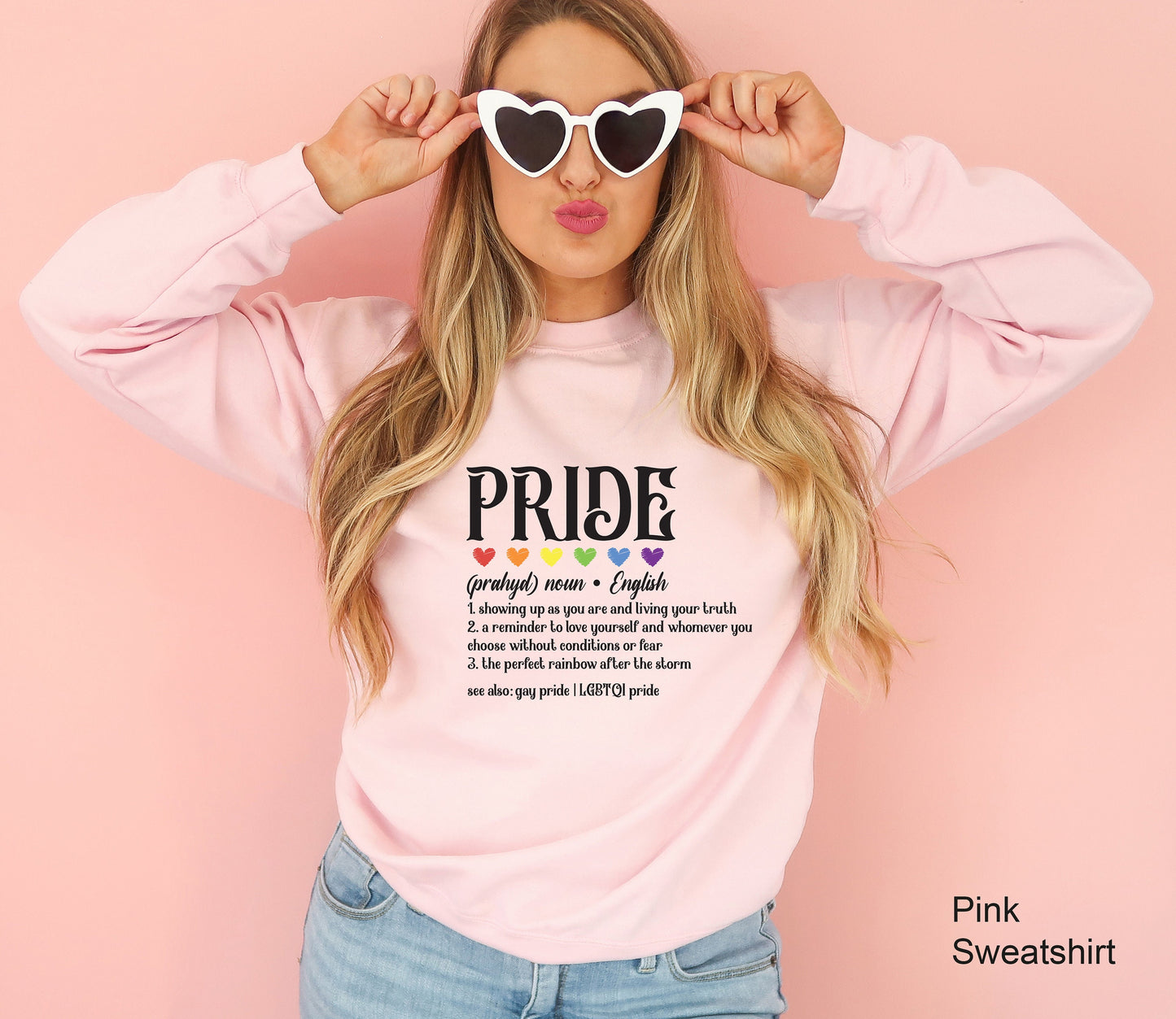 Pride Definition, Pride Hoodie, Transgender Pride Sweatshirt, Lgbt Pride Hoodie,  Rainbow Flag Sweatshirt, Lesbian Pride Sweatshirt, C7009