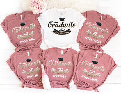 Custom Graduation Family Sweatshirts,Personalized Matching Proud Graduate Hoodie,Prom Proud Mom of the Graduate,Gald Gifts, C6931