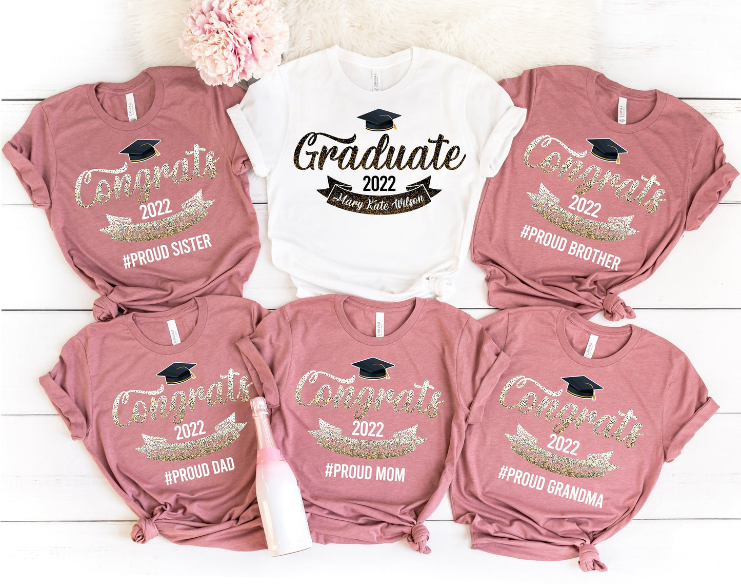 Custom Graduation Family Shirts, Personalized Matching Proud Graduate Shirt, Prom Mom of the Graduate, Grad Gifts, C6931