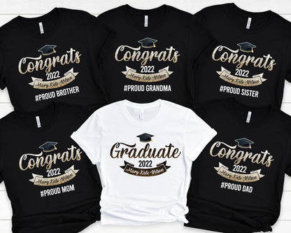 Custom Graduation Family Shirts, Personalized Matching Proud Graduate Shirt, Prom Mom of the Graduate, Grad Gifts, C6931