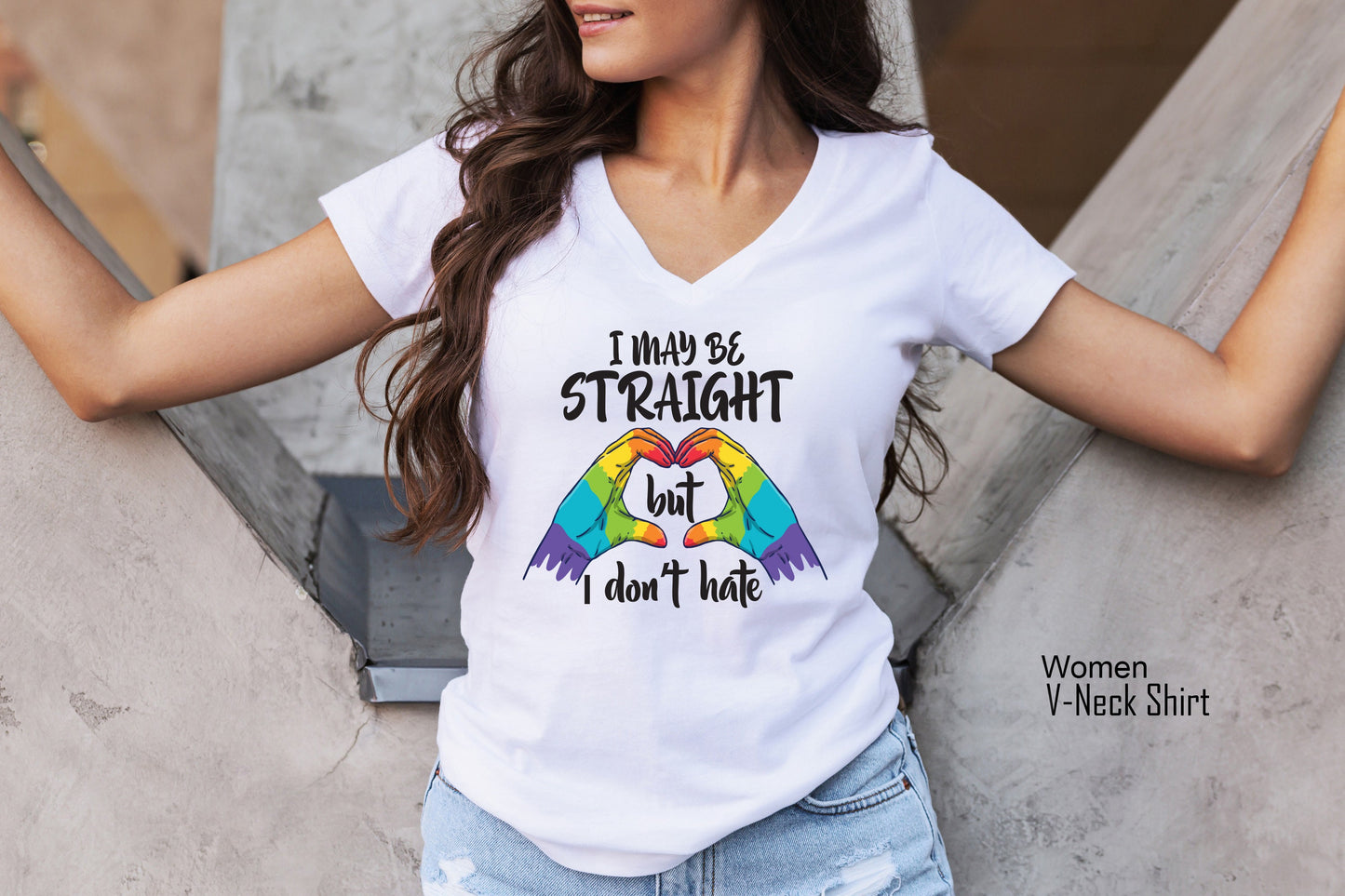 Support Straight But Don't Hate Shirts, LGBT Shirts, Pride Ally Shirt, LGBTQ Shirt, Gay Trans Support Tee Woman, C7015