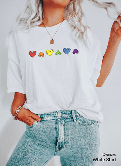 Rainbow Heart Sweatshirt, Pride Hoodie, Perfect Gift, LGBT Hoodie, Pride Rainbow Sweatshirt, Trans Hoodie, Pride LGBT Sweatshirt, C7017