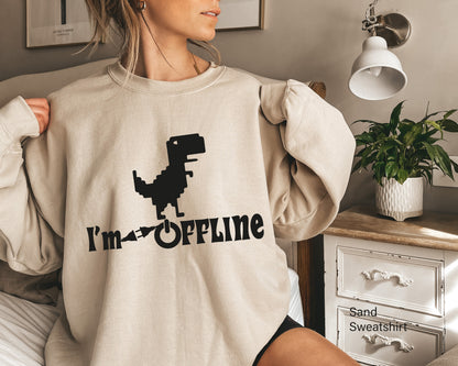Offline Sweatshirt, Gaming Gift, Geek Gift For Her, Nerdy Gifts For Him, Video Game Sweatshirt, Gifts For Gamer, Fathers Day Gift,  C6880