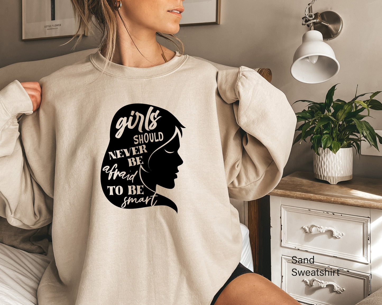 Girls should never be afraid to be smart  Shirt, Girls Tshirts, Positive Girls Sweatshirt, Stronge Shirt, Brave Shirt, C6101