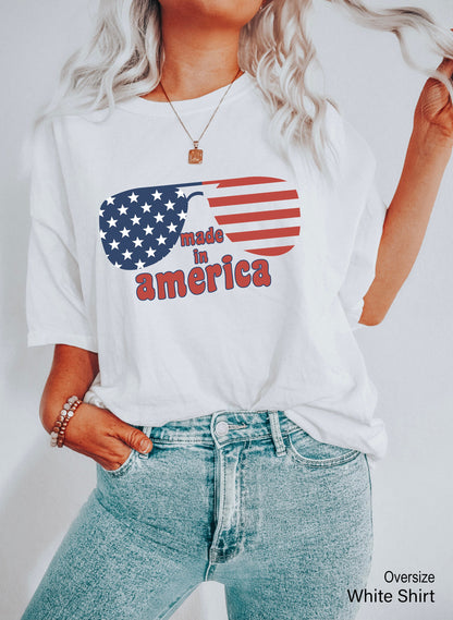 Made in America Crewneck, 4th of July Sweater, America Sweatshirt, Independence Sweatshirt, Red White Blue Sweatshirt, C6954