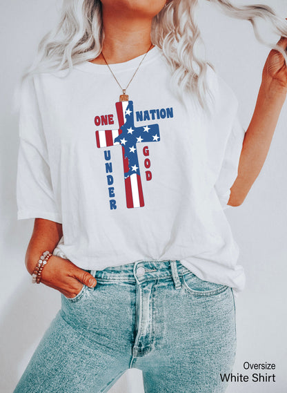 Christian One Nation Under God Blessed Is Nation American Flag Sweatshirt, Freedom Sweatshirt, 1776, Patriot Gift Sweatshirt, C6960