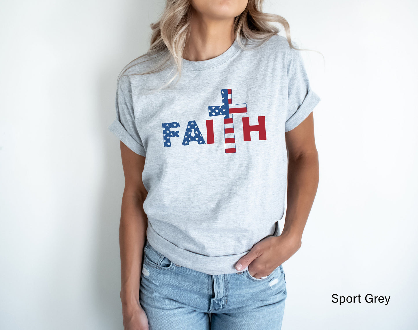Cute Faith American Flag Tanks,Trendy Fourth of July Party Shirts,Cool USA Flag Racerback,July 4th Shirt Tank Top,Christian Gift Idea,C6961