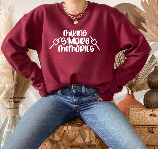 Making Smore Memories Shirt, Camping Sweatshirt, Camp Lovers Shirt, Hiking Shirt, Camp Lover Shirt, Vacation Shirt, Camping Trip, C5802