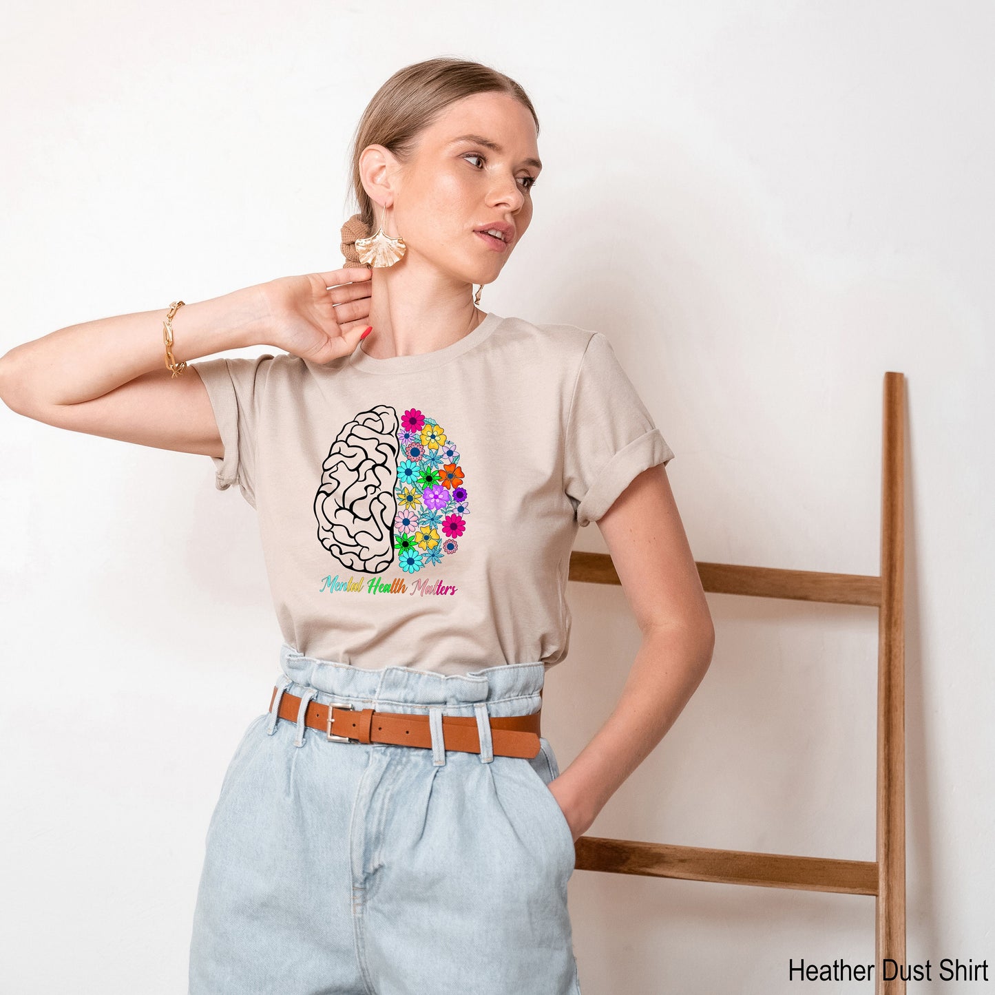 Mental Health Matters Sweatshirt, Plant Lovers Gift, Gardening Gift, Flower Hoodie, Floral Brain Sweatshirt, Mental Health Awareness, C6967