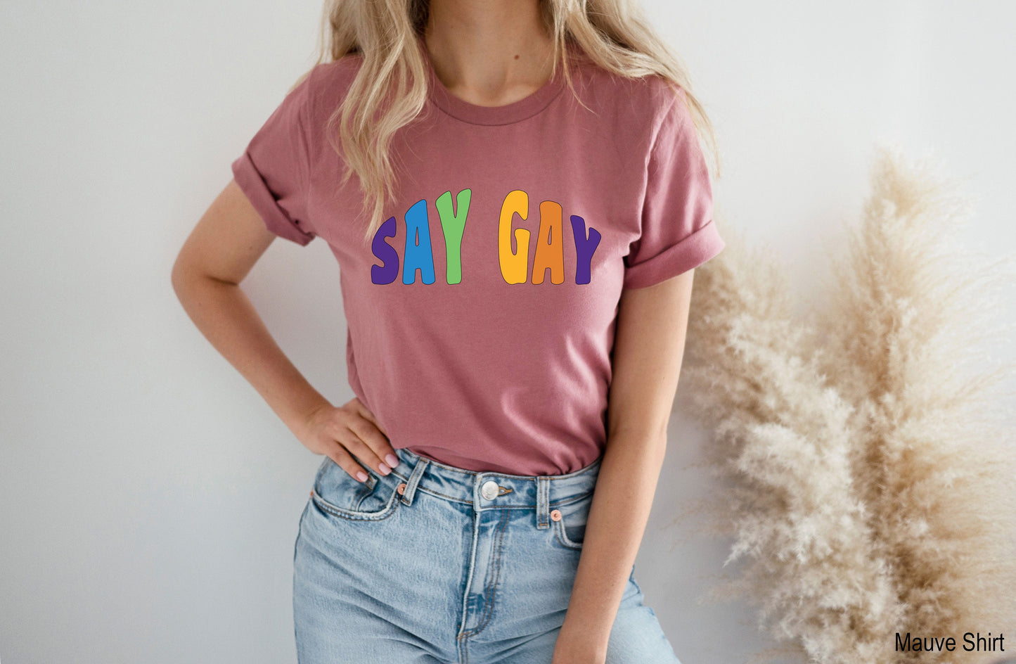 Say Gay Shirt, Rainbow Pride Top, LGBTQ Pride Tee, Gay Rights TShirt, Don't Say Gay Bill Florida, Protect Trans Kids T-Shirt, C6985