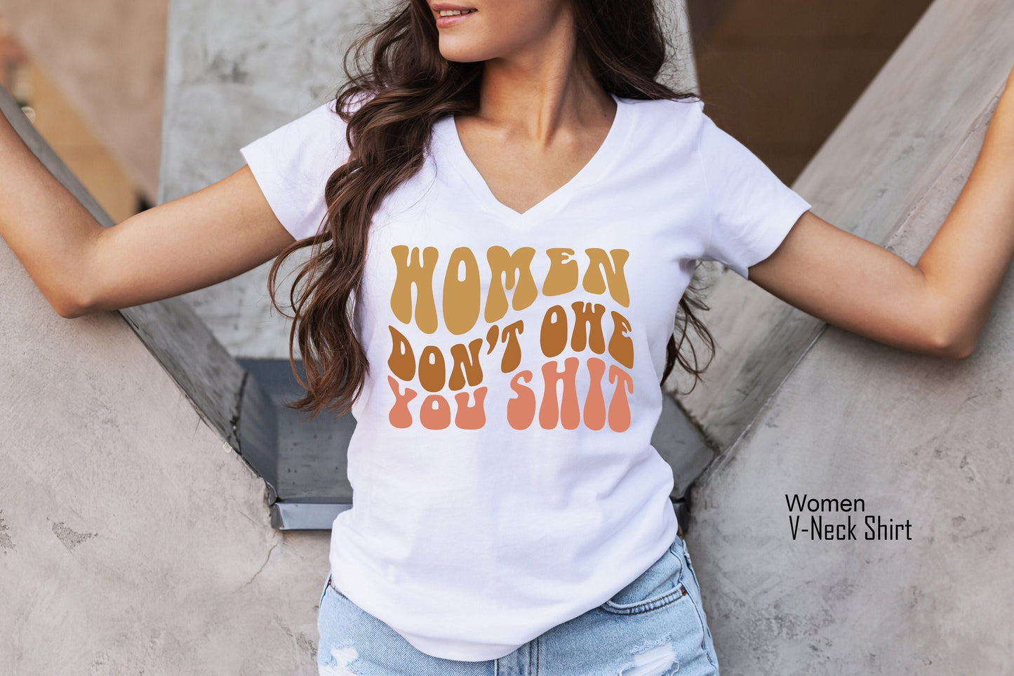 Retro Women Don't Owe You Shit Shirt,Pro Choice Shirt,Women Rights Shirt,Feminist Shirts,Trendy Feminist Tshirt,My Body My Choice Tees,C6626