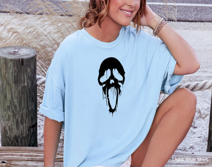 Trendy Scream Tank Tops,Funny Ghost Face Shirt,Happy Halloween Tanks,Cute Women Fall Racer Back,Horror Movie Gift,Halloween Party Tees,C7031
