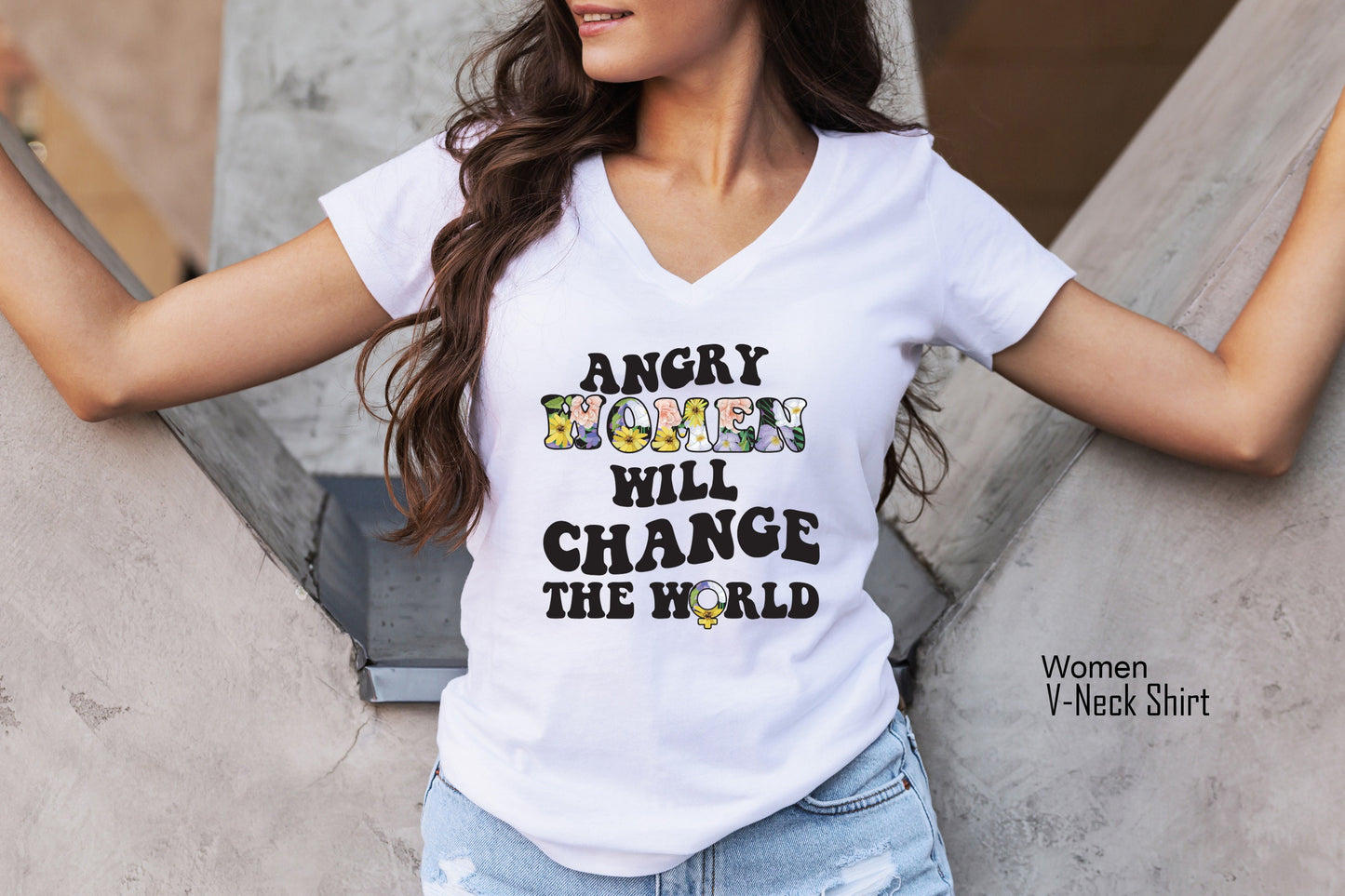 Pro Choice Shirt,Women's Rights Shirt,Angry Women Will Change The World Tshirt,Trendy Feminist T-Shirt,Womans Rights Shirts,Quotes Tee,C7105