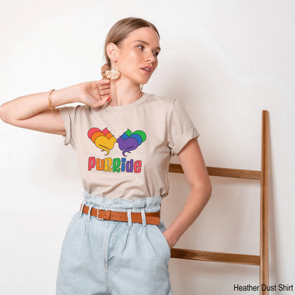Purride Gay Pride Cat Shirt, LGBT Shirt, Pride Shirt, Rainbow Pride Shirt, Lesbian Shirt, Activist Shirt, Gay Pride LGBTQ Gift, C7013