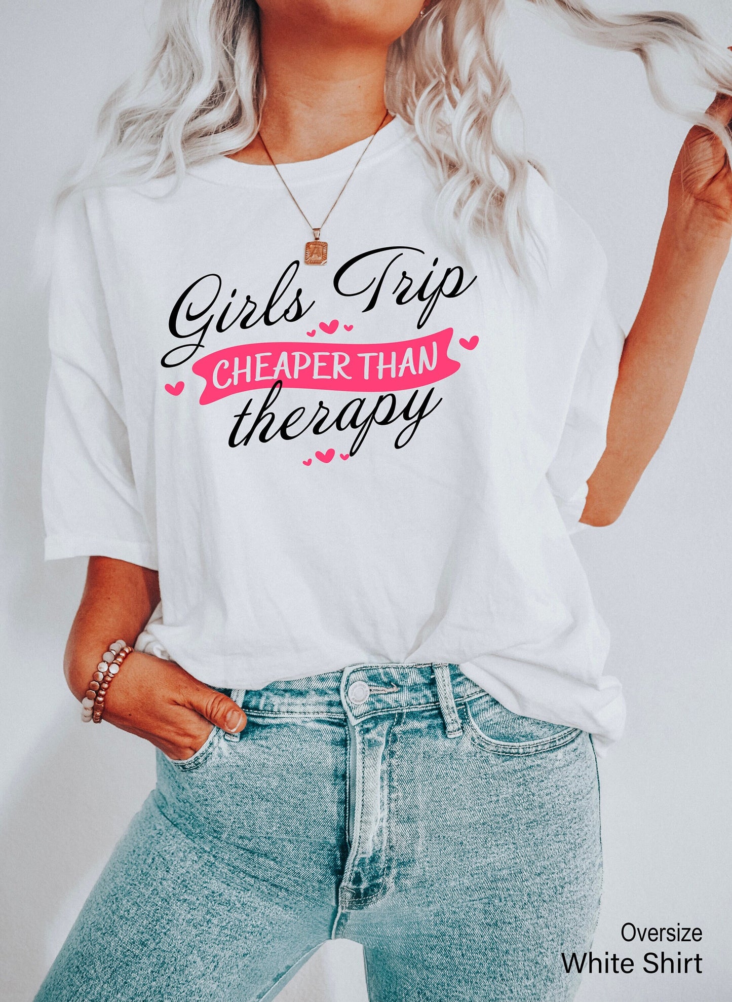 Girls Trip Shirts, Girls Trip Cheaper Than Therapy Shirts, Girls Weekend Shirt, Girls Vacation, Girls Camping Shirt, C6973