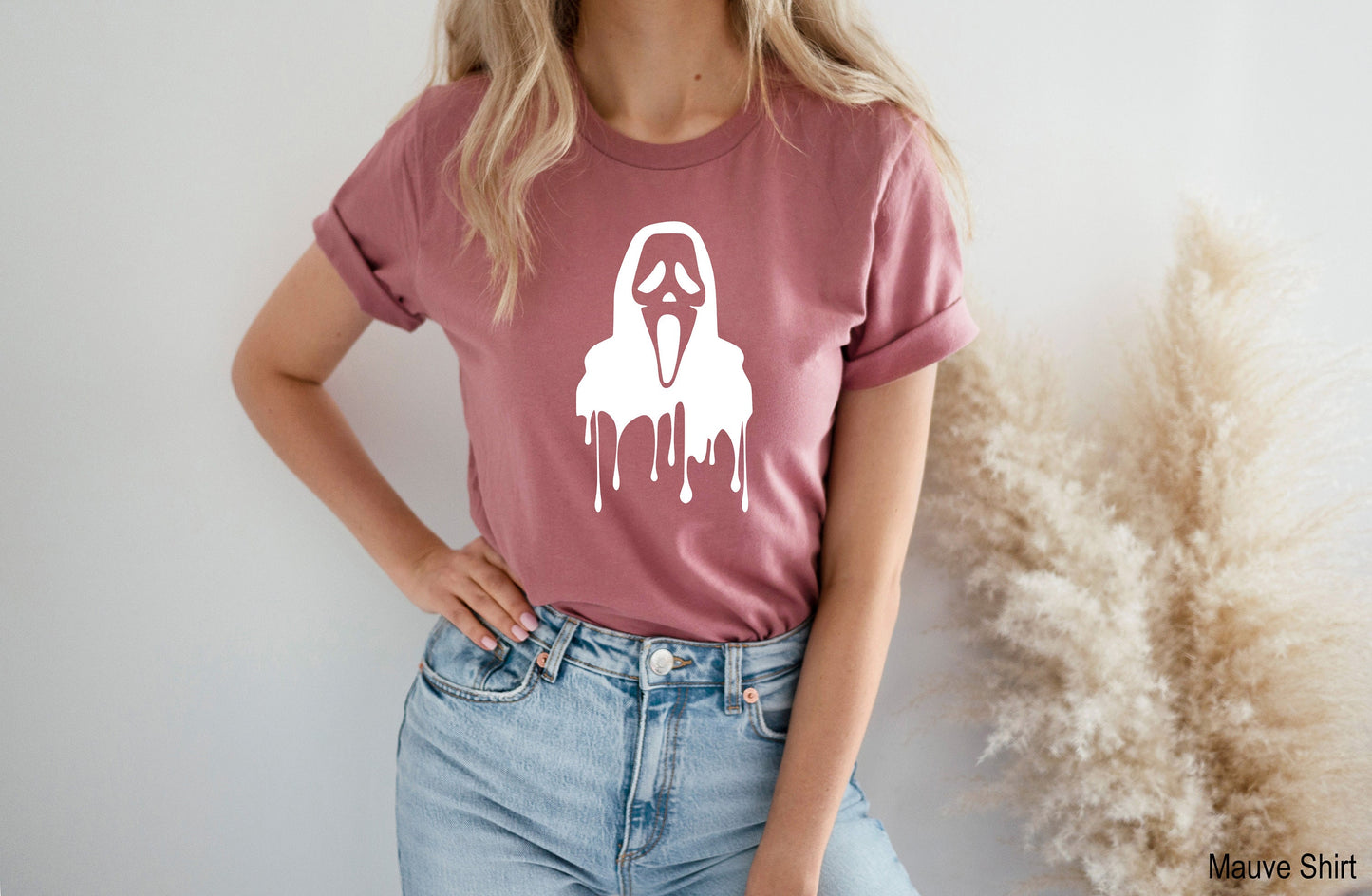 Scream Shirt,Ghostface T Shirt,New Trendy Horror Tees,Funny Halloween Tshirt,Cute Ghost Scream T-Shirt,Horror Movie Gift,Spooky Horror,C6450