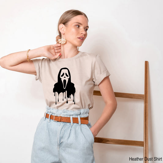 Scream Shirt,Ghostface T Shirt,New Trendy Horror Tees,Funny Halloween Tshirt,Cute Ghost Scream T-Shirt,Horror Movie Gift,Spooky Horror,C6450