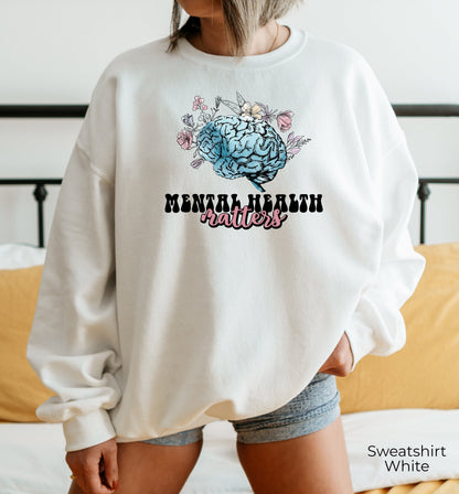 Mental Health Matters, Flower Shirt, Floral Brain, Health Shirt, Plant Lovers Gift, Gardening Gift, Mental Health Awareness, C7025