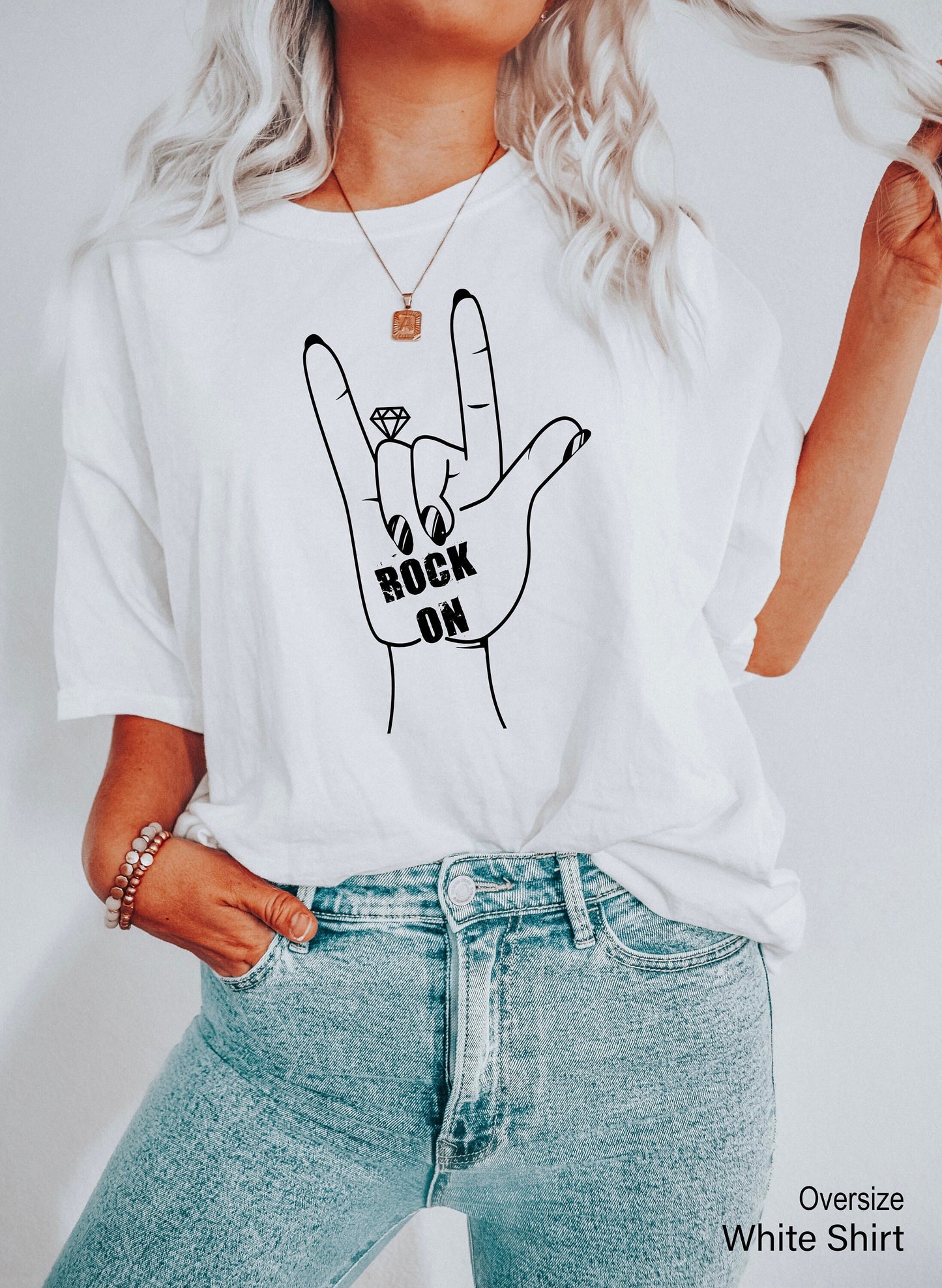 Rock On Shirt, Ring Finger Racerback, Funny Halloween Shirt, Engaged Shirt, Fiancé Tee,Vintage Inspired T-shirt, Oversized Tee, C6947