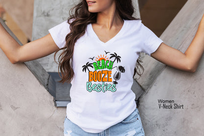 Beaches Booze Besties, Girls Vacation Tee,Summer Shirt, Summer Racerback, Beaches Shirt, Beach Vacation Shirt, Girls Summer Tanktop,C7066