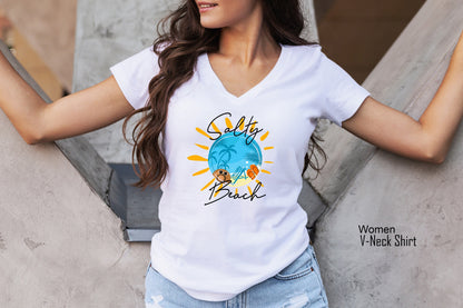 Salty Beach Shirt,Summer Trip Tshirt,Summer Shirt for Women,Beach Vacation Tanks,Beach Party Racerback,Family Trip Shirt,Girls Trip,C7088
