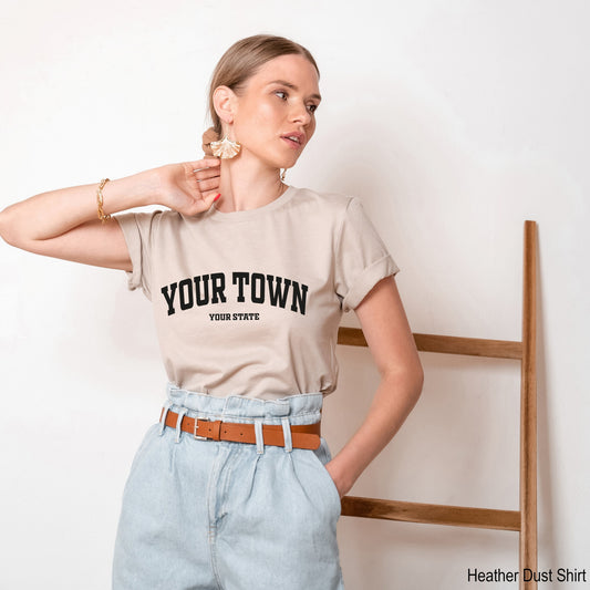 Custom City Shirt, Custom City and State Shirt, Comfort Colors Shirt, Vintage Tshirt, Retro Tang top, Oversized Shirt, C6145