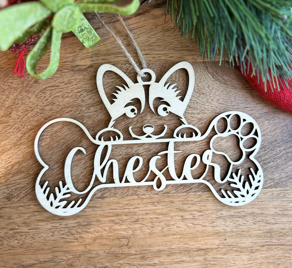 Personalized Dog Paw Ornament, Custom Cat with Name Christmas Ornament, Pet Memorial 2024 Ornament, Christmas Tree  Gift for Dog Mom EOR004