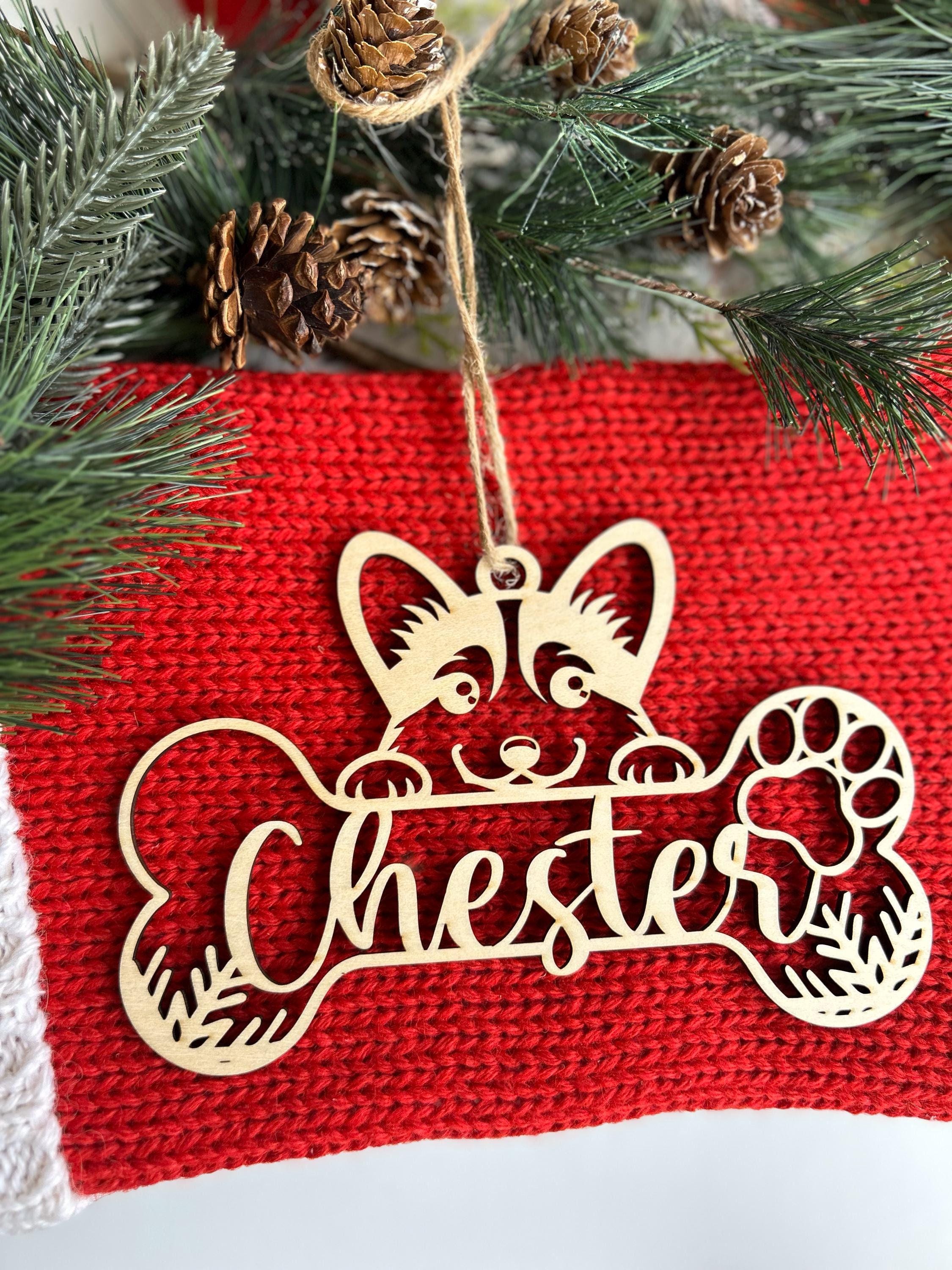 Personalized  Dog Paw Ornament, Custom Christmas Wood Ornament, Xmas  Décor, Family Christmas Ornament, Special Gift for Christmas