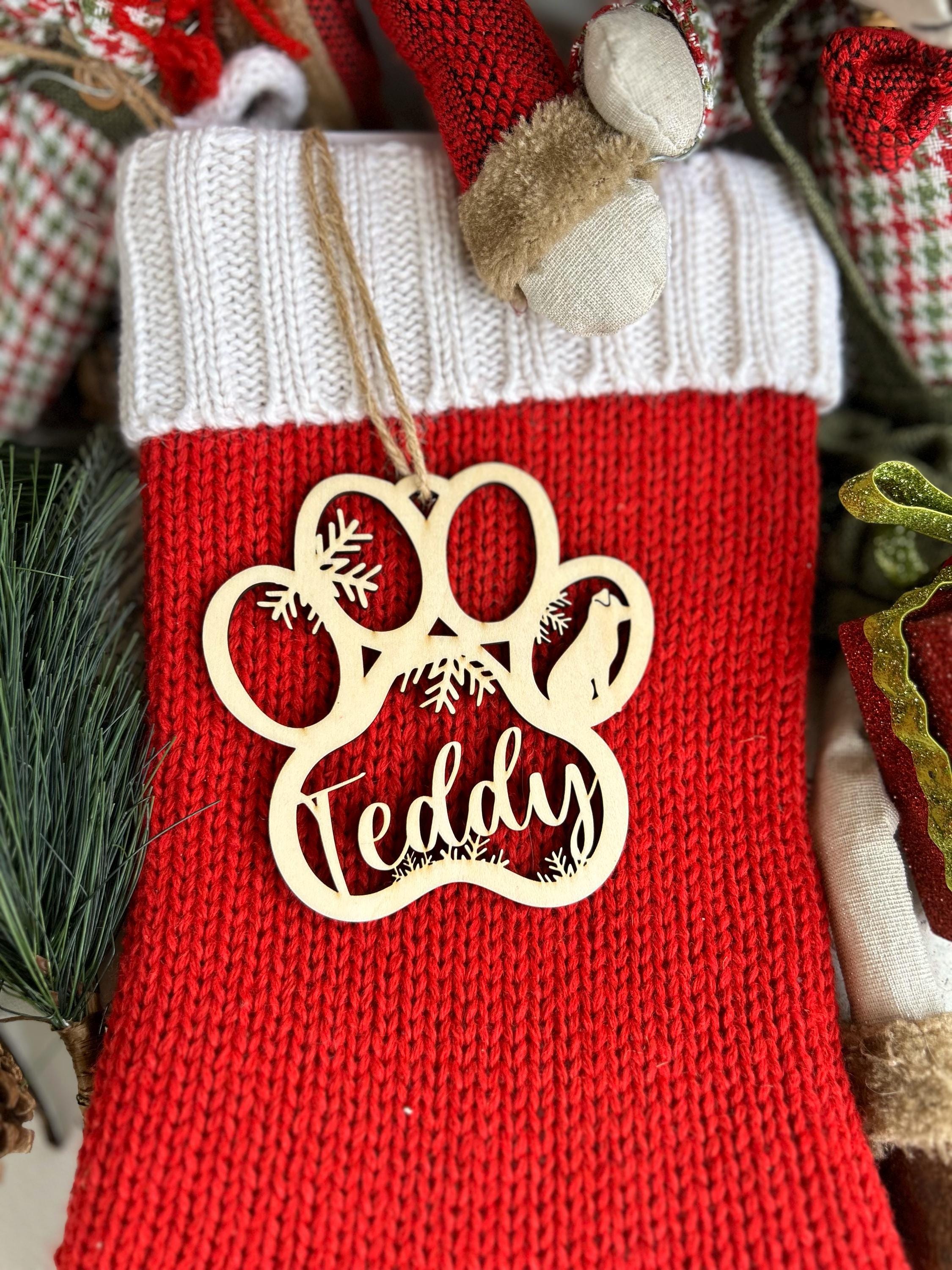 Personalized  Dog Paw Ornament, Custom Christmas Wood Ornament, Xmas  Décor, Family Christmas Ornament, Special Gift for Christmas