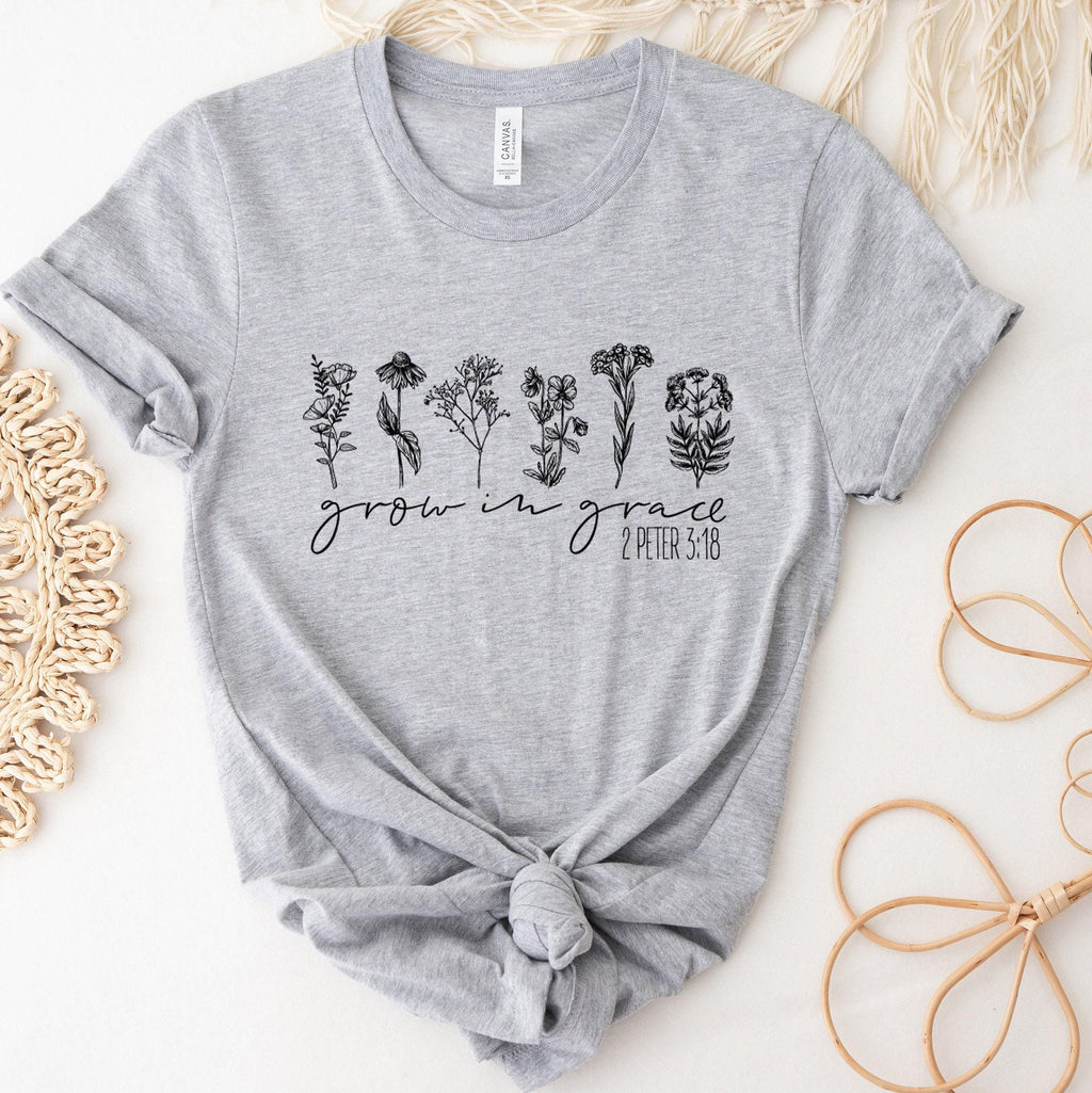 Grow In Grace Sweatshirt, Christian Sweatshirt, Bible Verse Shirt, Religious Gifts For Women, Faith Hoodie, Trendy Christian Gifts