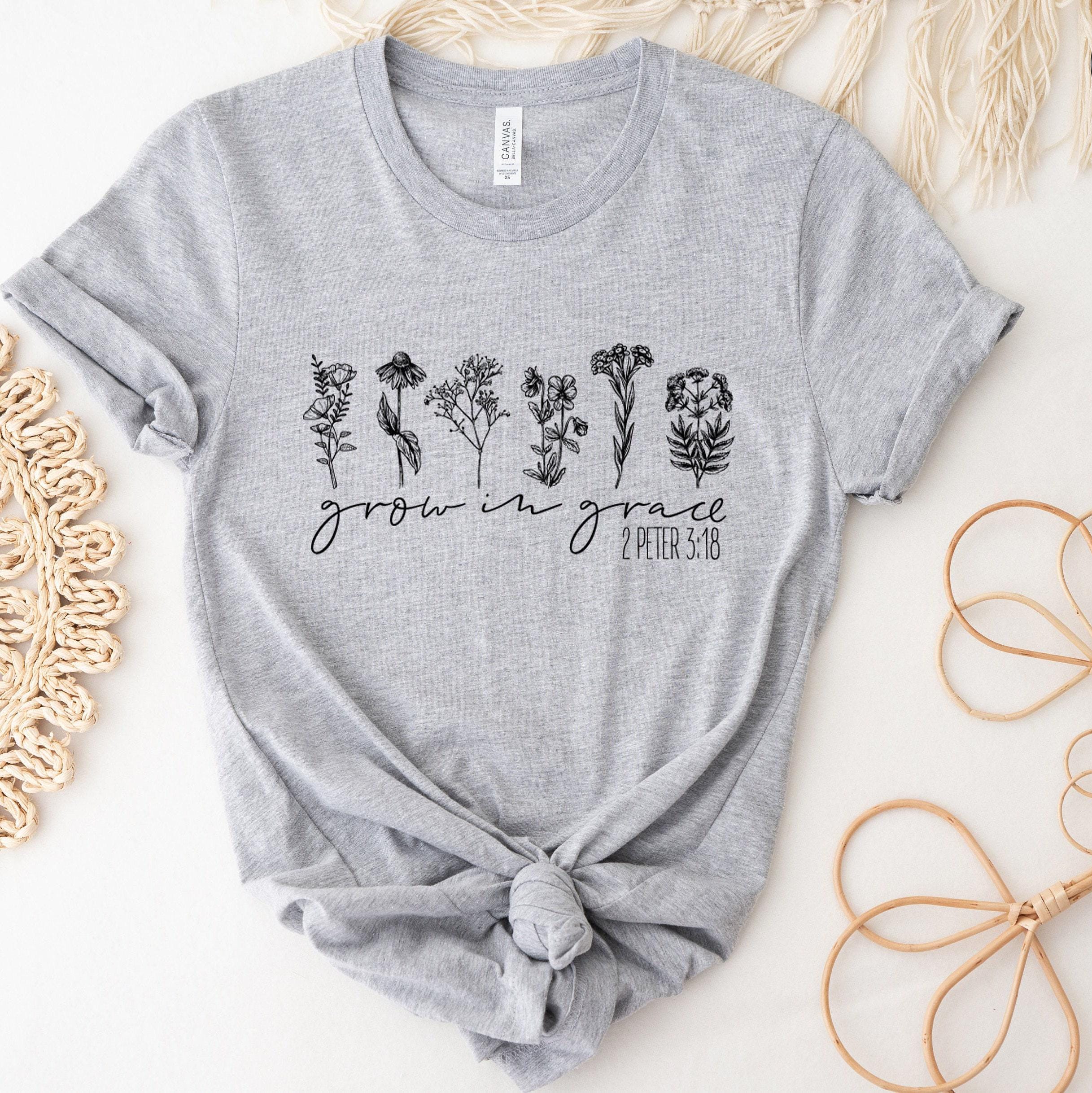 Grow In Grace Sweatshirt, Christian Sweatshirt, Bible Verse Shirt, Religious Gifts For Women, Faith Hoodie, Trendy Christian Gifts