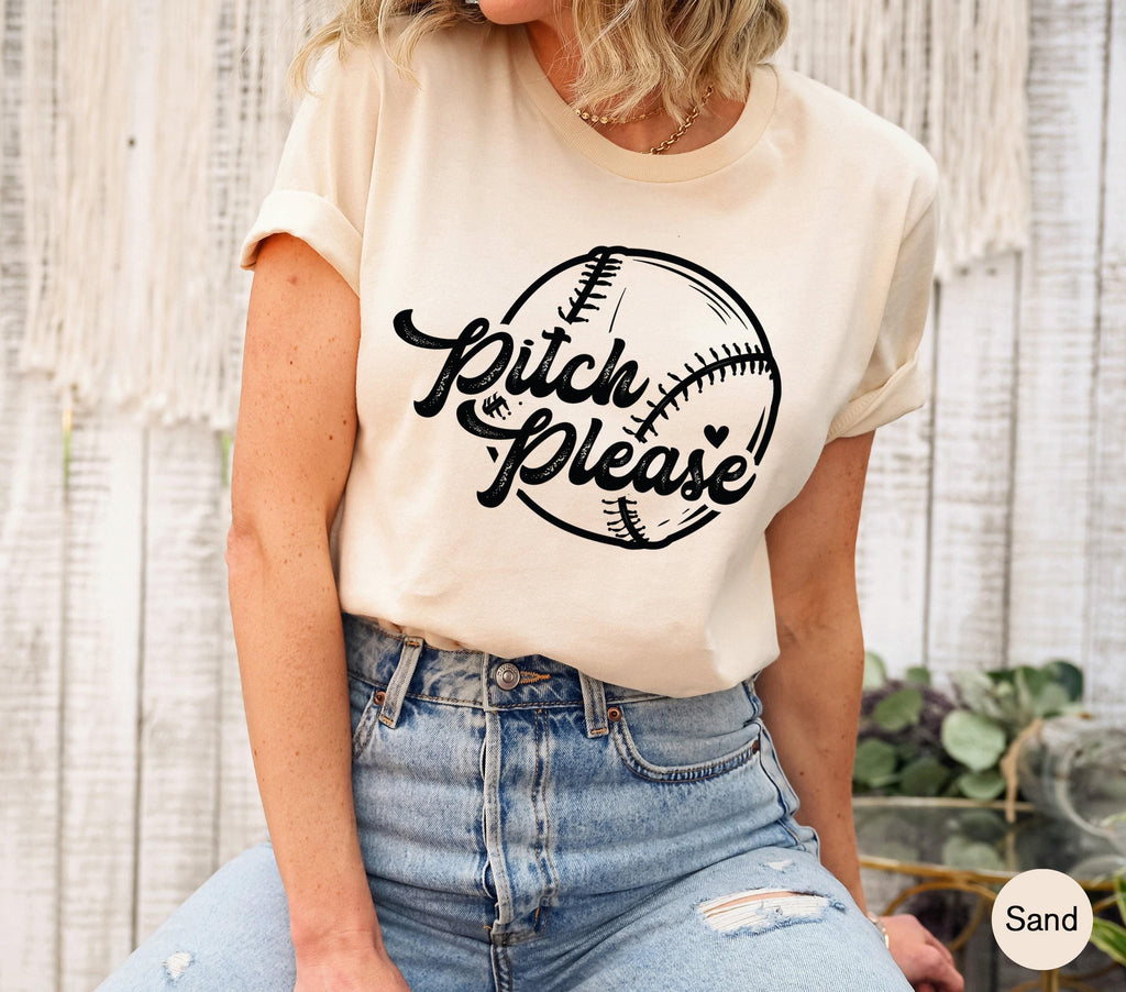 Women's Funny Baseball Sweatshirt, Pitch Please Shirt, Baseball Mom Shirt, Baseball Player Gifts, Baseball Team Hoodie, Coach Gifts
