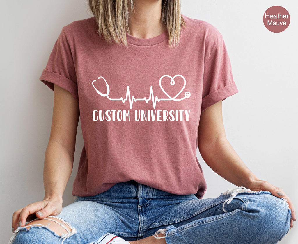 Custom Nurse Sweatshirt, Custom Nursing School Shirt, Custom RN Hoodie, Nursing Student Graduation Gift, Personalized Gifts For Nurses