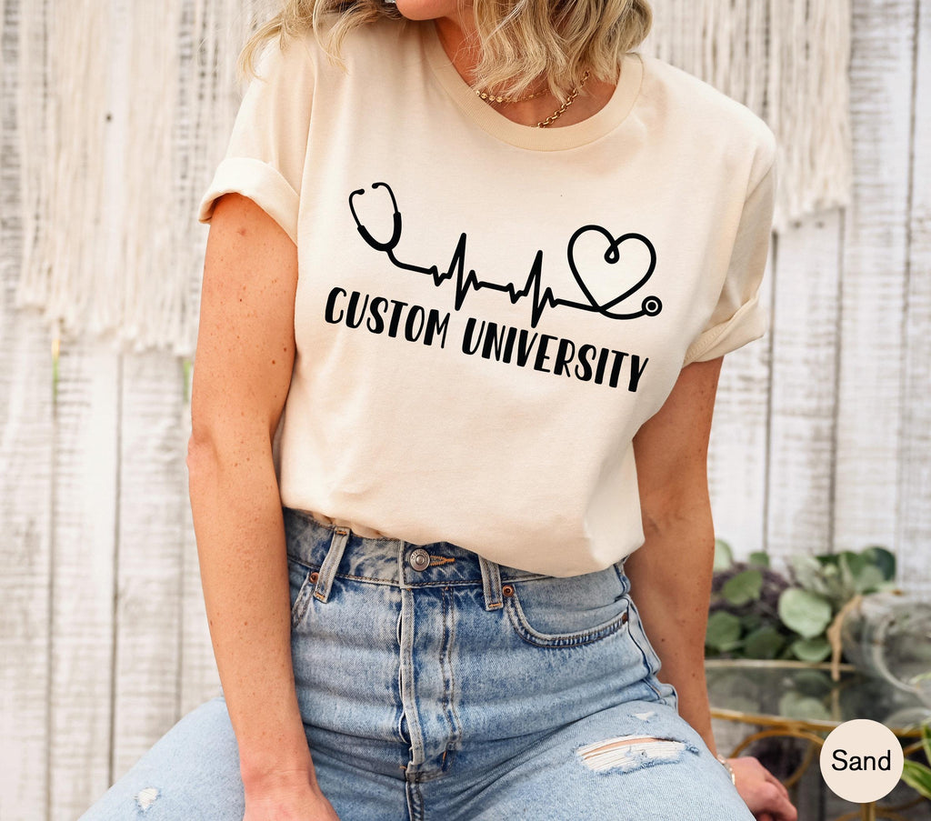 Custom Nurse Sweatshirt, Custom Nursing School Shirt, Custom RN Hoodie, Nursing Student Graduation Gift, Personalized Gifts For Nurses