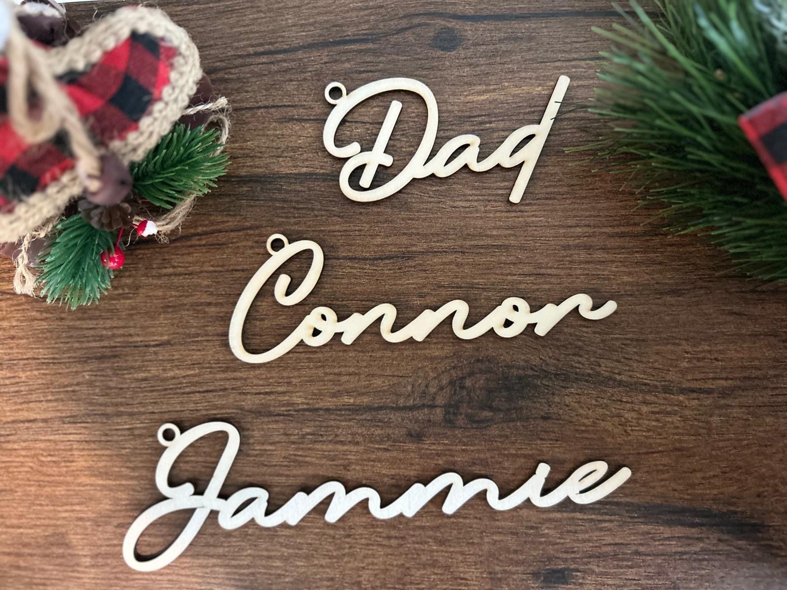 Personalized  Name Christmas Ornament, Custom Christmas Wood Ornament, Xmas  Décor, Family Christmas Ornament, Gift for Christmas