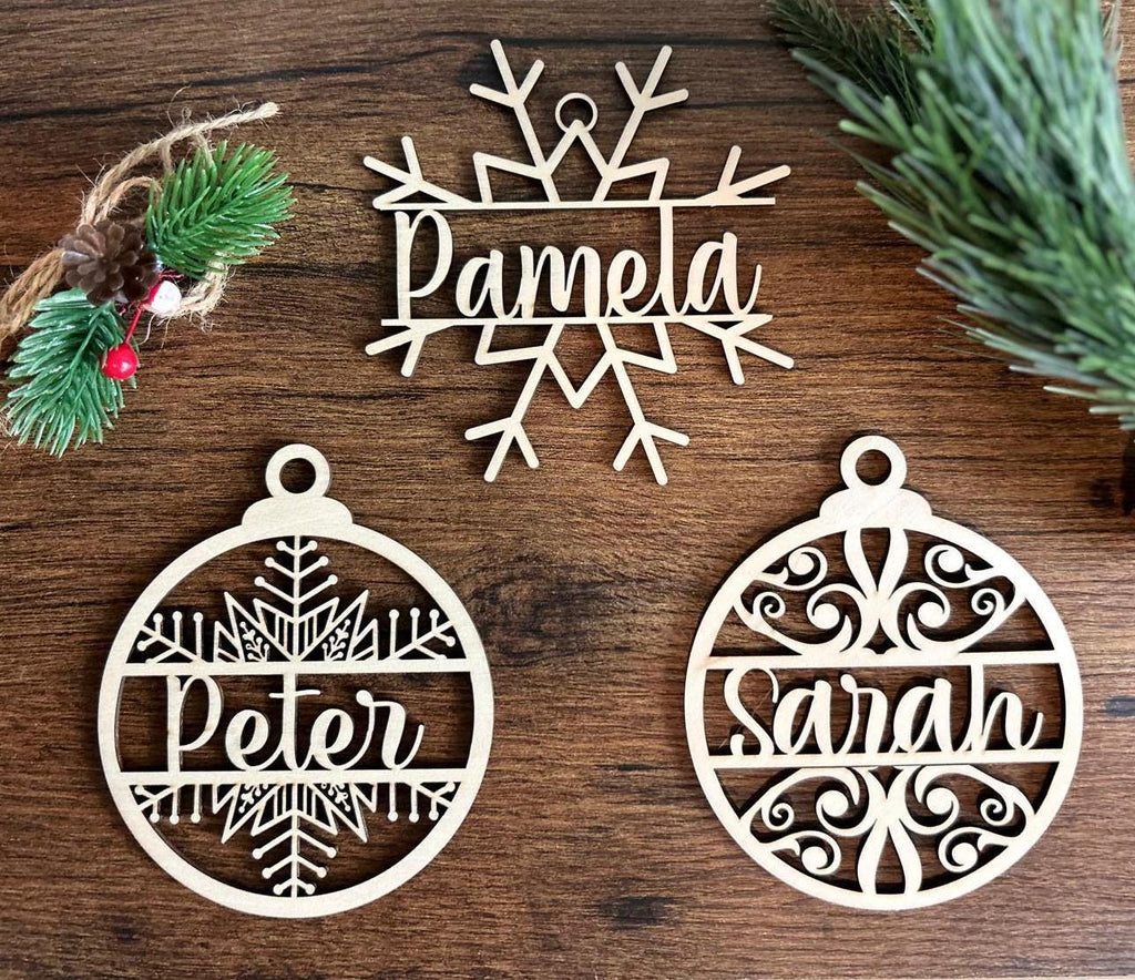 Personalized  Name Christmas Ornament, Custom Christmas Wood Ornament, Xmas  Décor, Family Christmas Ornament, Gift for Christmas