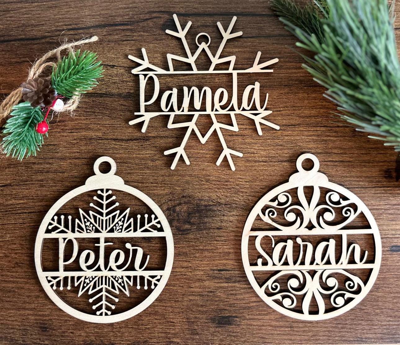 Personalized  Name Christmas Ornament, Custom Christmas Wood Ornament, Xmas  Décor, Family Christmas Ornament, Gift for Christmas